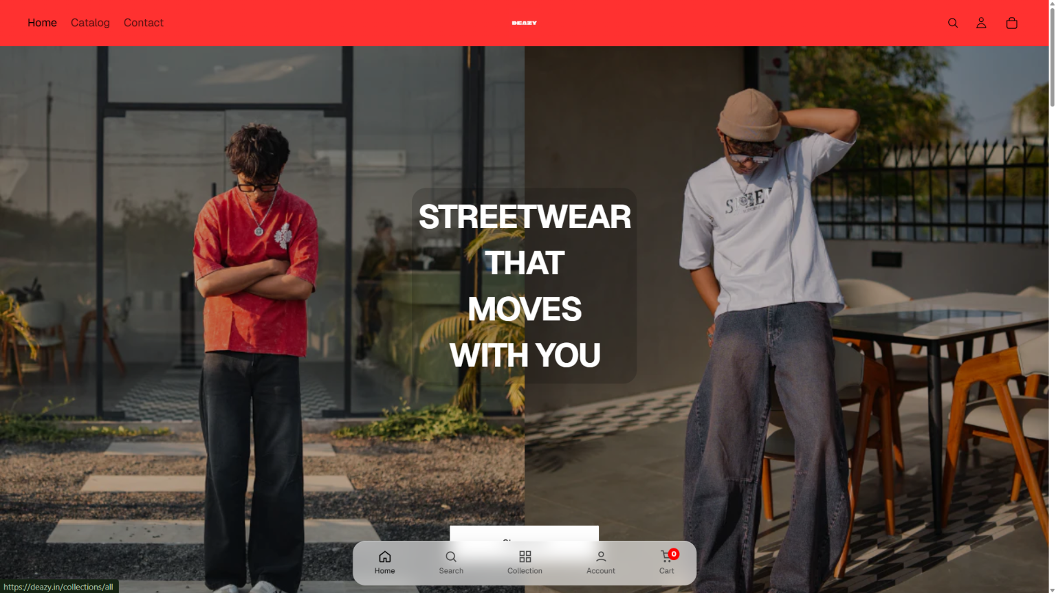 Deazy.in storefront screenshot