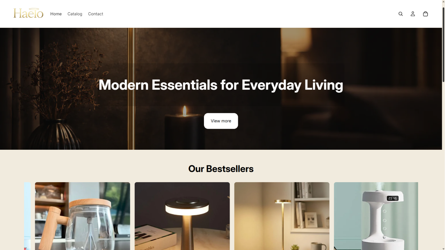 Haelo storefront screenshot